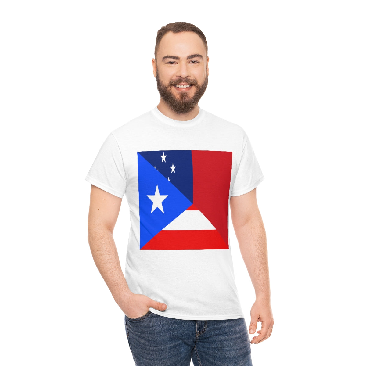 Puerto Rico Samoa Flag Half Puerto Rican Samoan T-Shirt | Unisex Tee Shirt