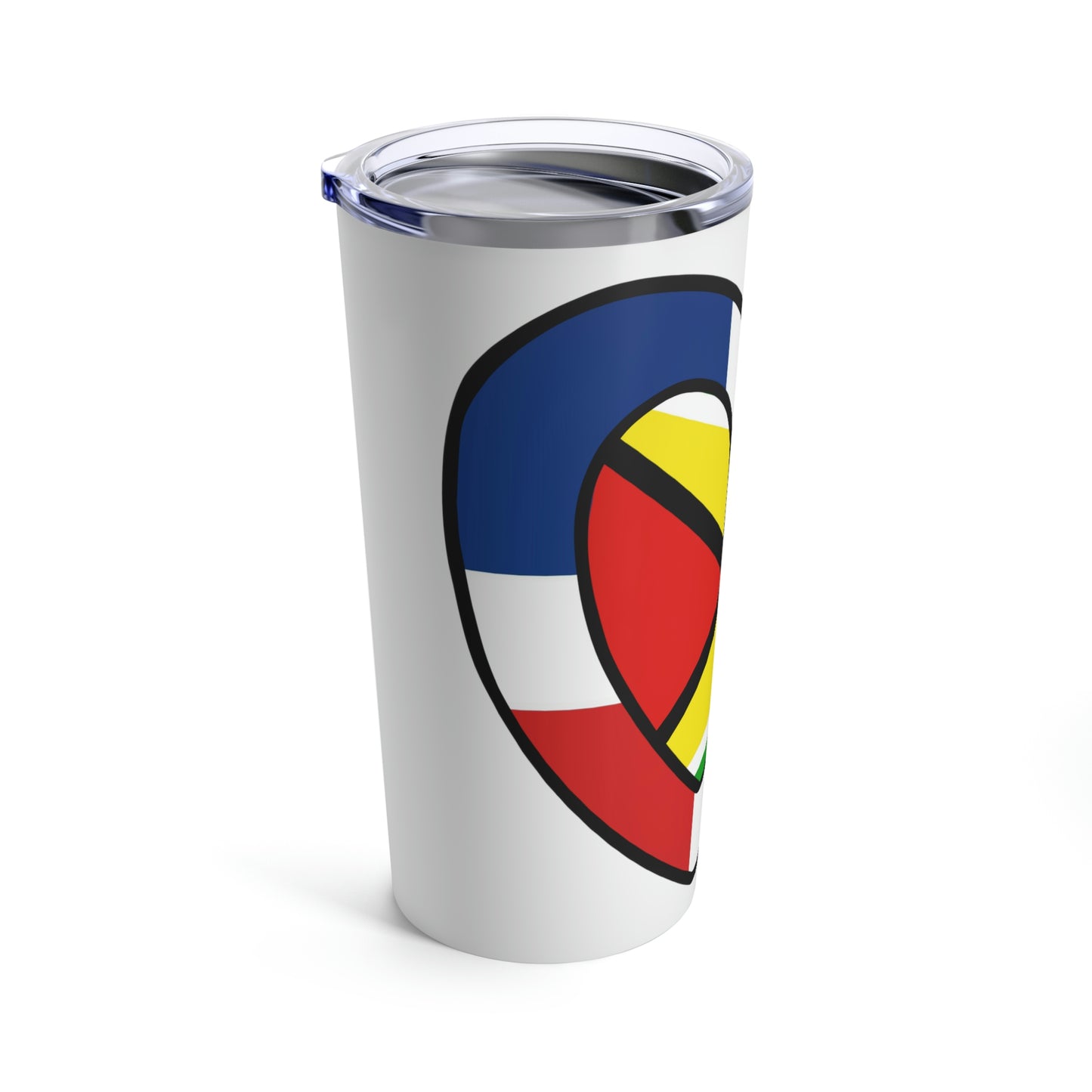 Dominican Republic Guyana Flag Heart Valentines Day Gift Guyanese Tumbler 20oz