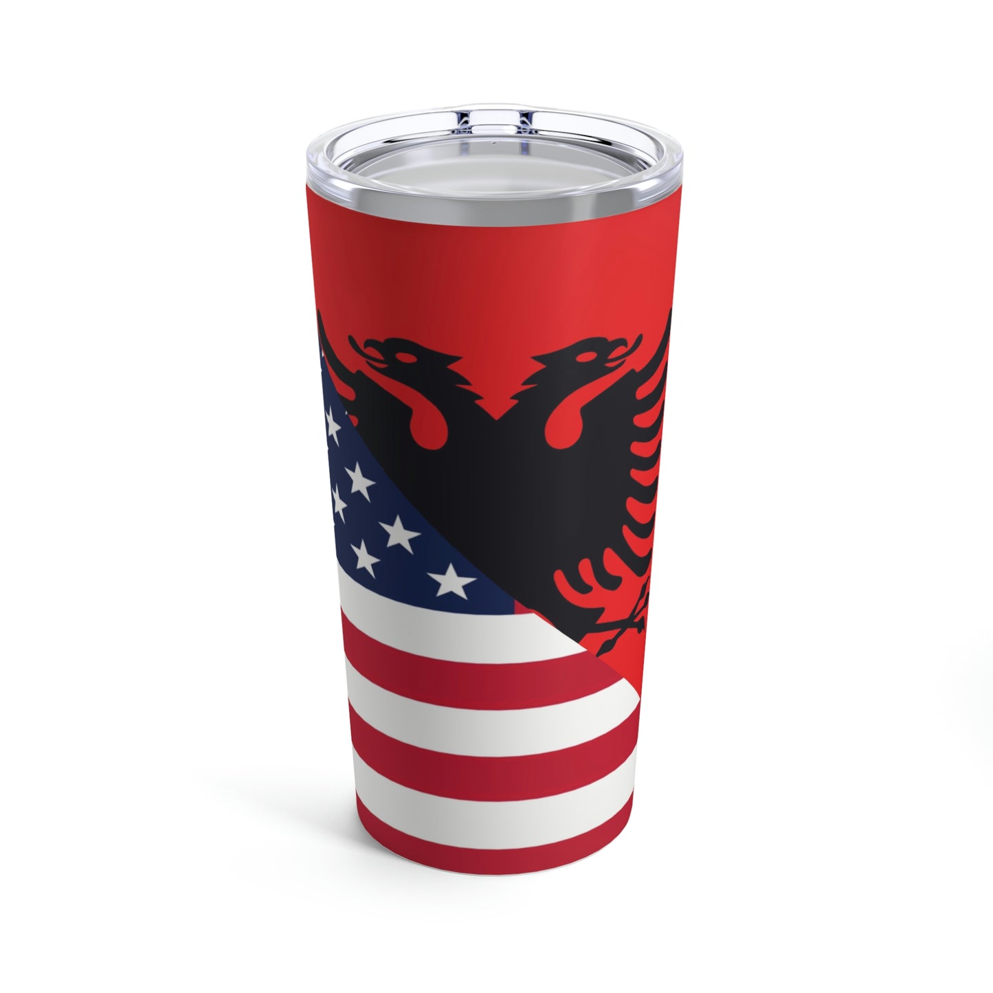 Albanian American Flag Albania USA Tumbler 20oz