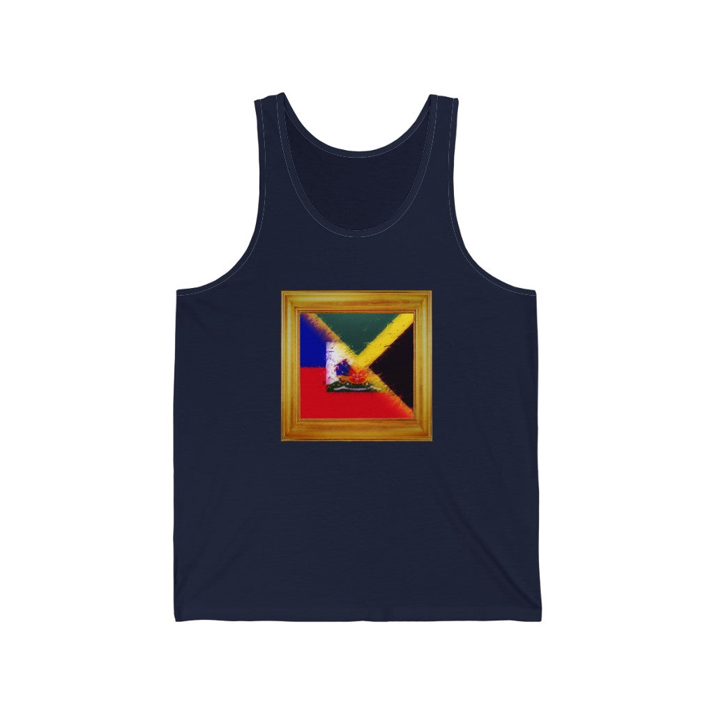 Haitian-Jamaican Flag Tank Top