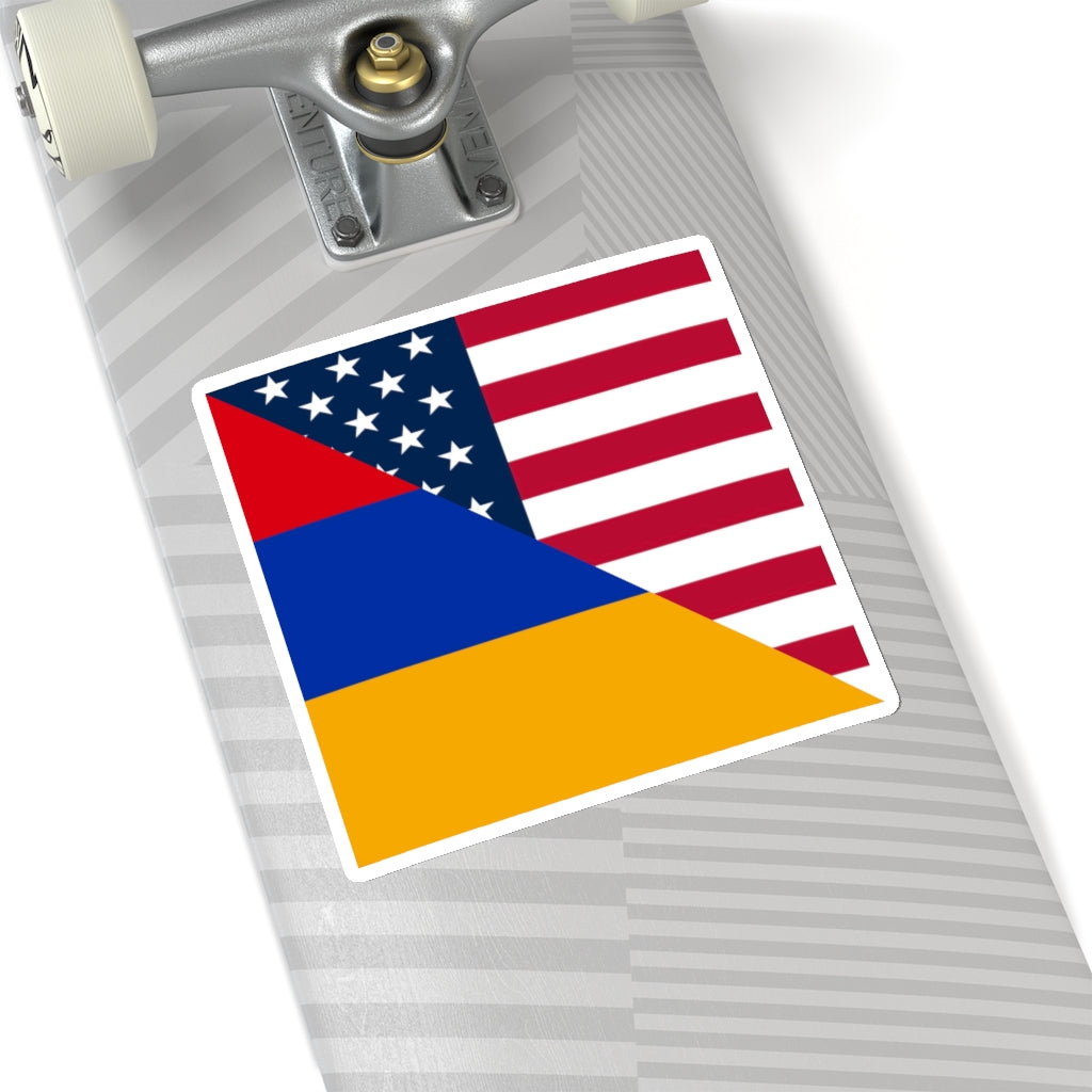 Armenian American Flag Sticker | Armenia USA