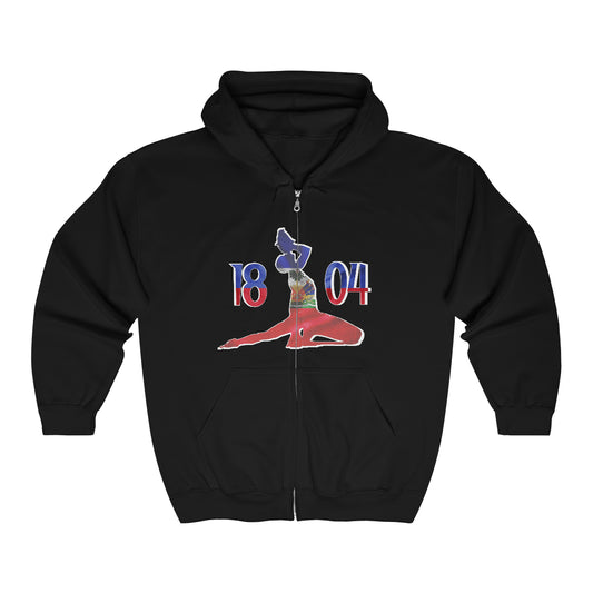 Haitian Flag 1804 Neg Mawon | Haitian Independence New Marron Zip Hoodie | Hooded Sweatshirt