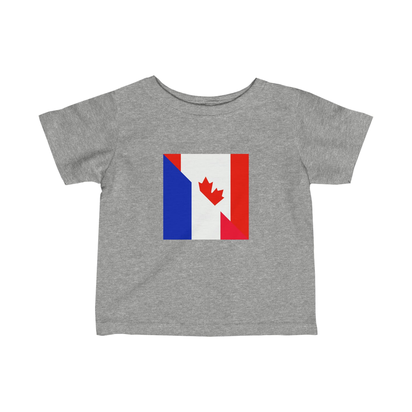 Infant French Canadian Flag France Canada Toddler Tee Shirt