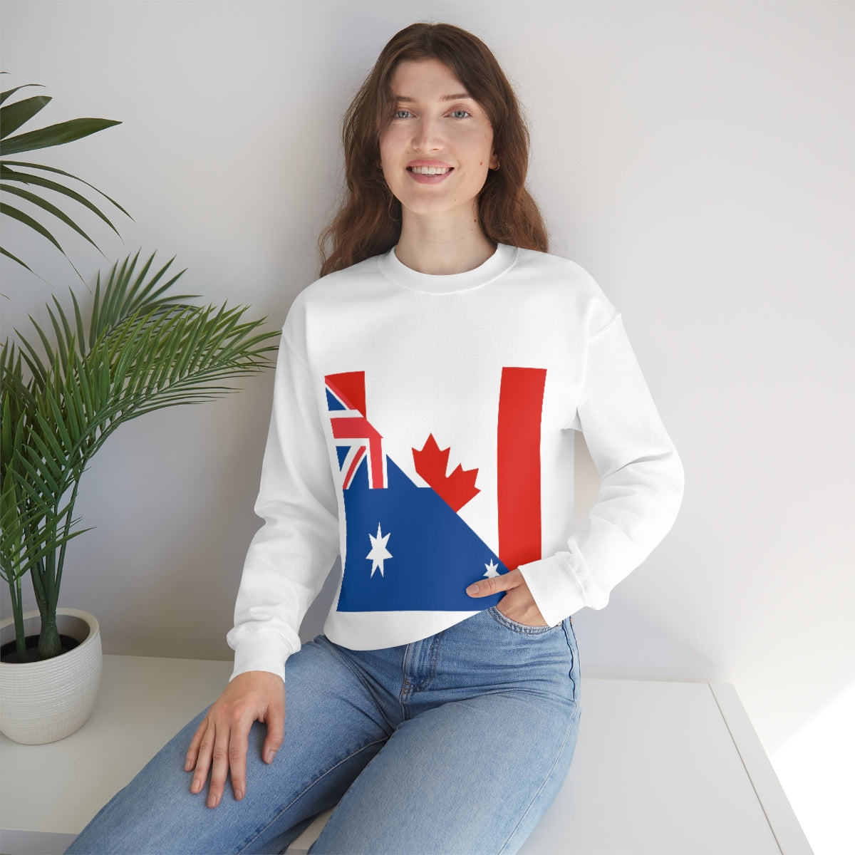 Australian Canadian Flag Sweatshirt | Unisex Australia Canada Apparel