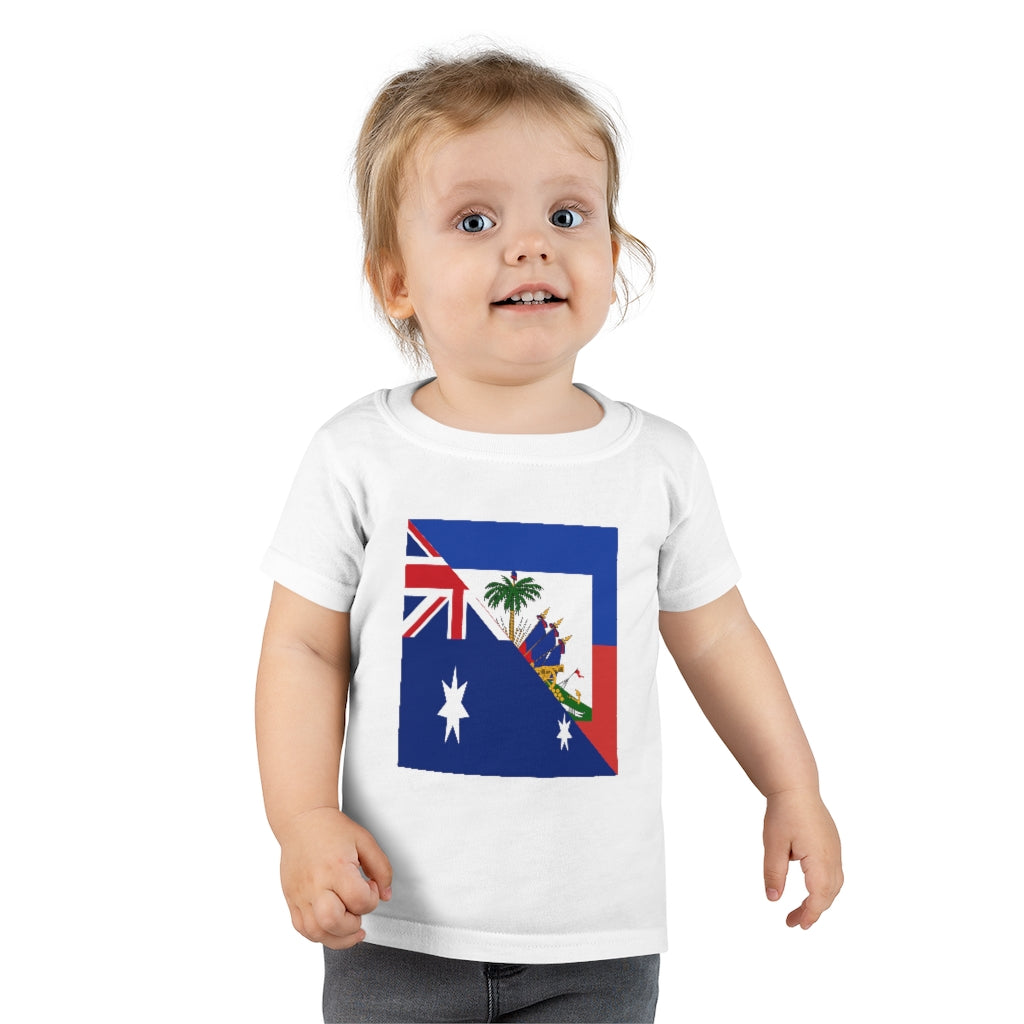 Toddler Australian Haitian Flag T-Shirt | Austrlia Haiti Boy Girl Shirt