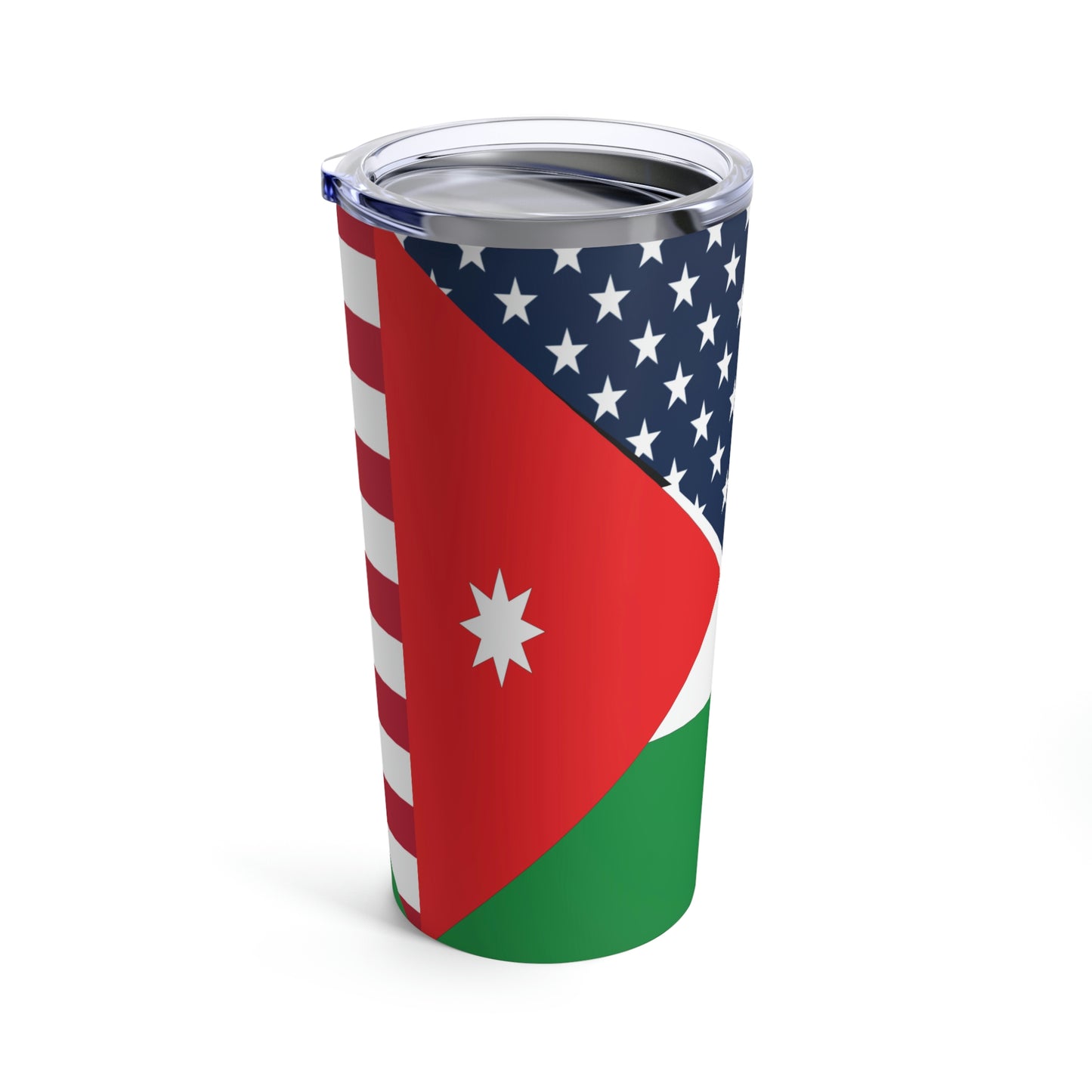 Jordan American Flag Half Jordanian USA Tumbler 20oz Beverage Container