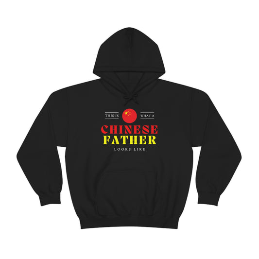 Chinese Father Looks Like China Flag Fathers Day Hoodie | Unisex Pullover Hooded Sweatshirt