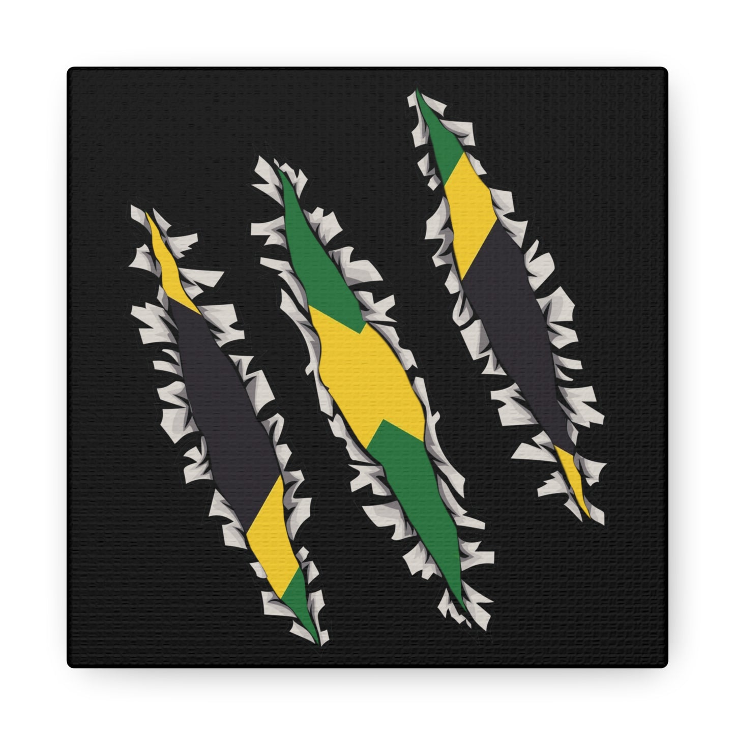 Slashed Jamaican Flag | Jamaica Woman Canvas Gallery Wraps | Wall Art