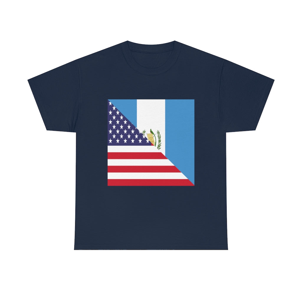 Guatemalan American Flag Tee Shirt | Unisex Guatemala USA Tshirt