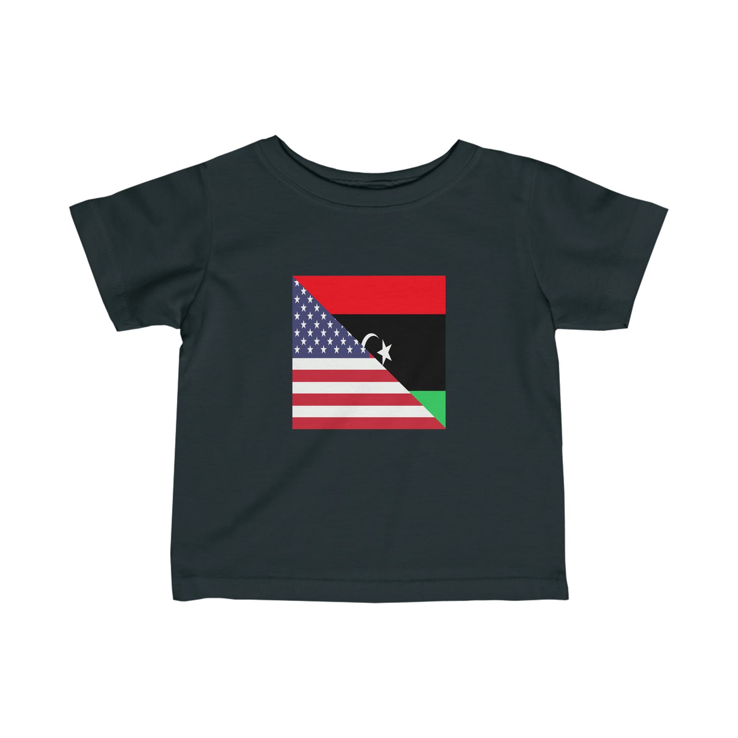 Infant Libya American Flag Libyan USA Toddler Tee Shirt