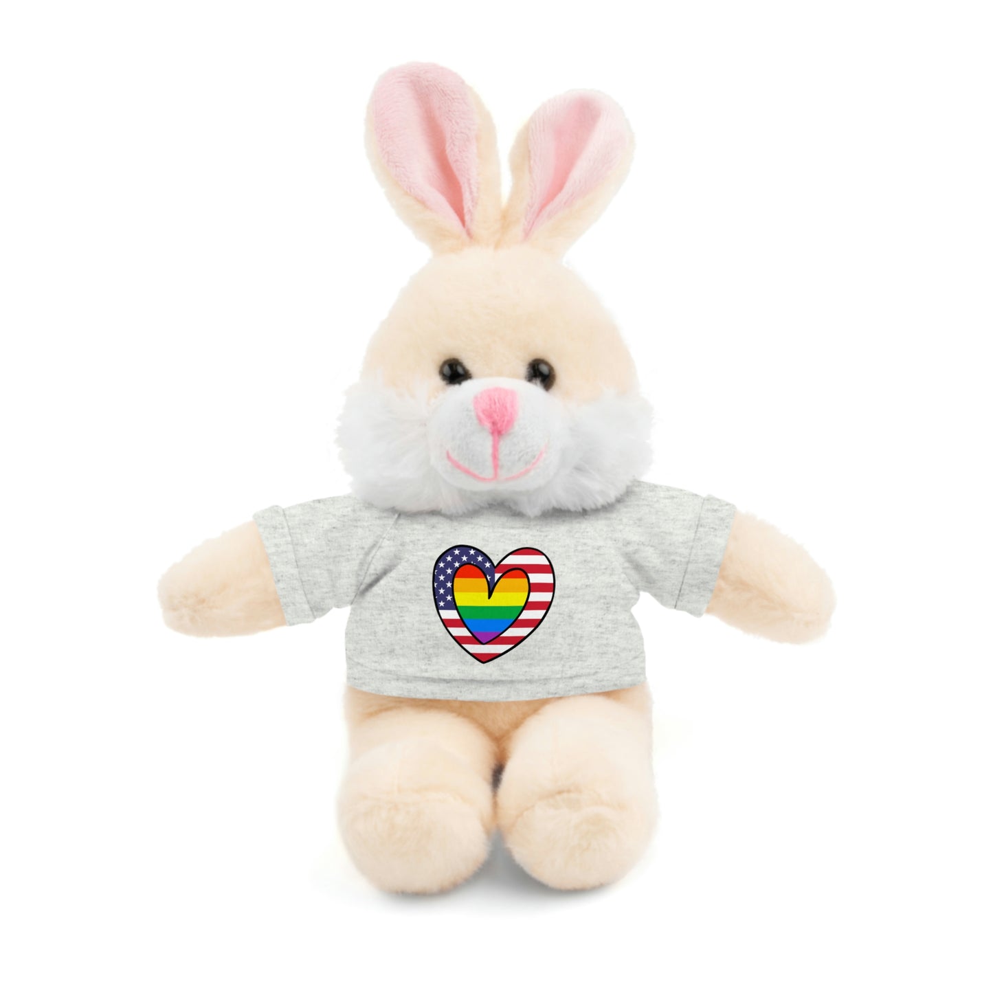 Rainbow Flag Stuffed Animals with Tee Shirt | LGBTQ Pride Valentines Day