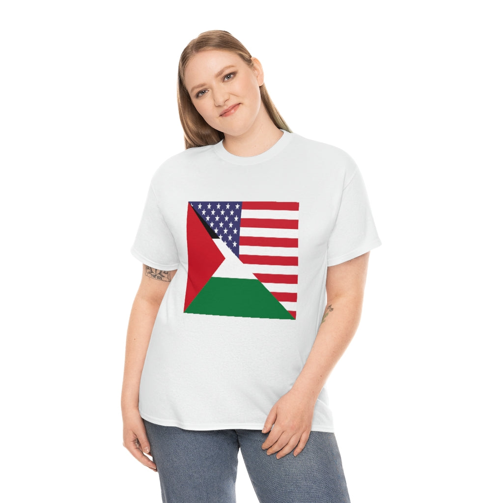 Palestinian American Flag T-Shirt | Unisex Palestine Men Women Tee