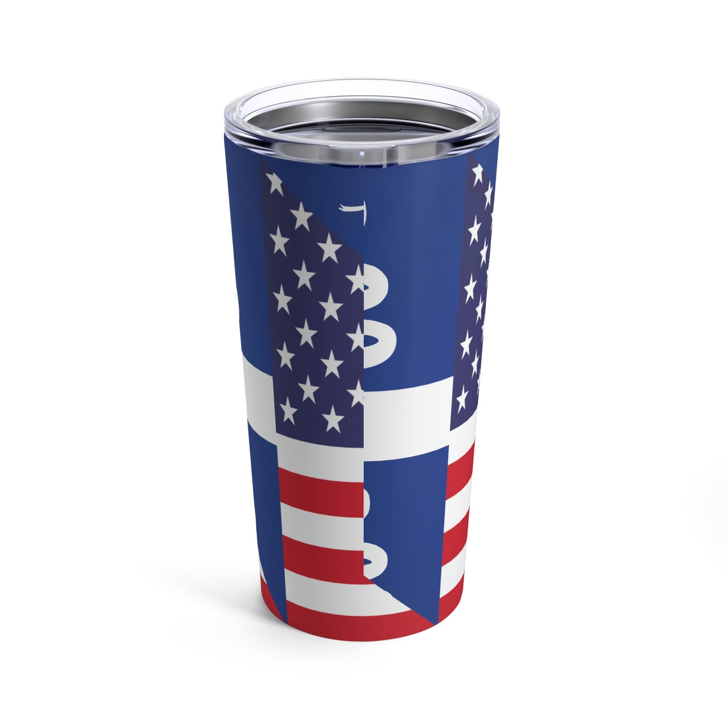 Martinique American Flag Half Martinician USA Tumbler 20oz Beverage Container