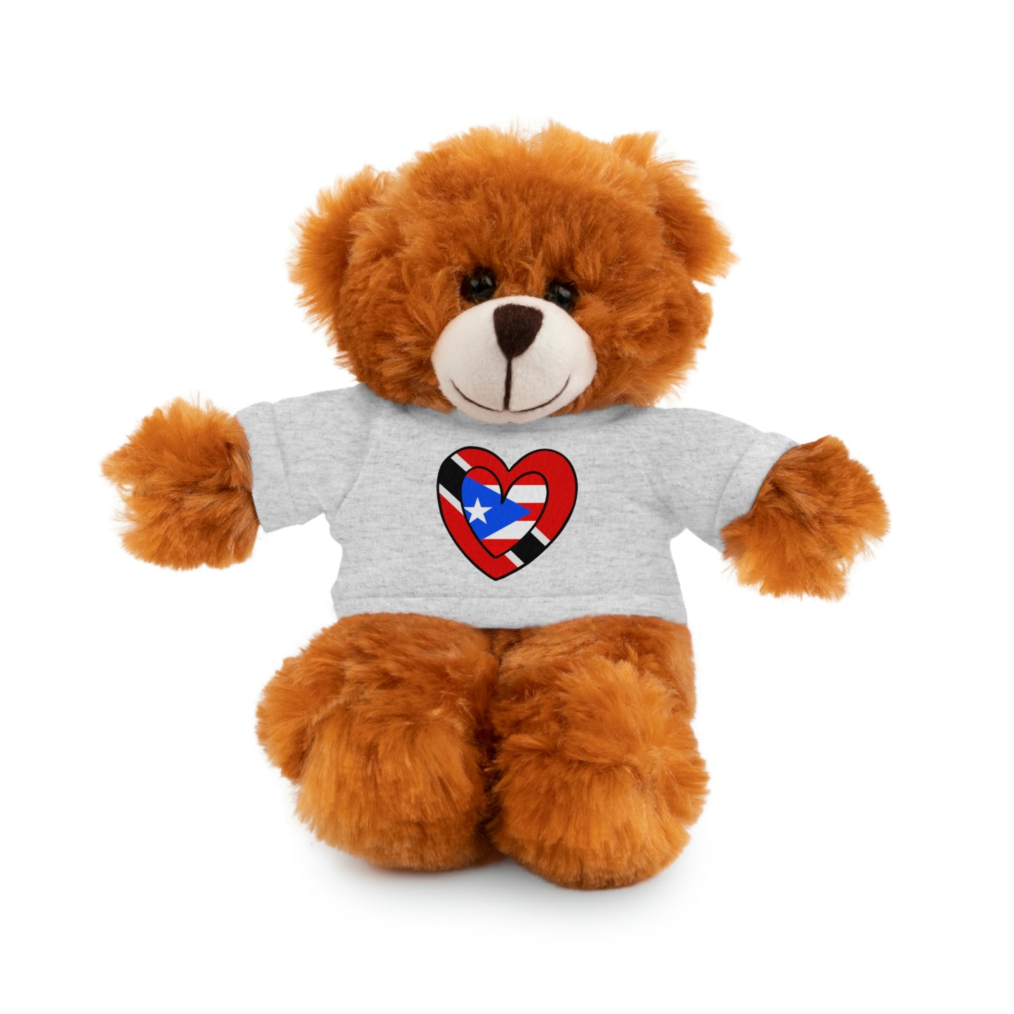 Puerto Rican Trini Valentines Day Gift Stuffed Animal | Boricua Trinidad Flag Toy