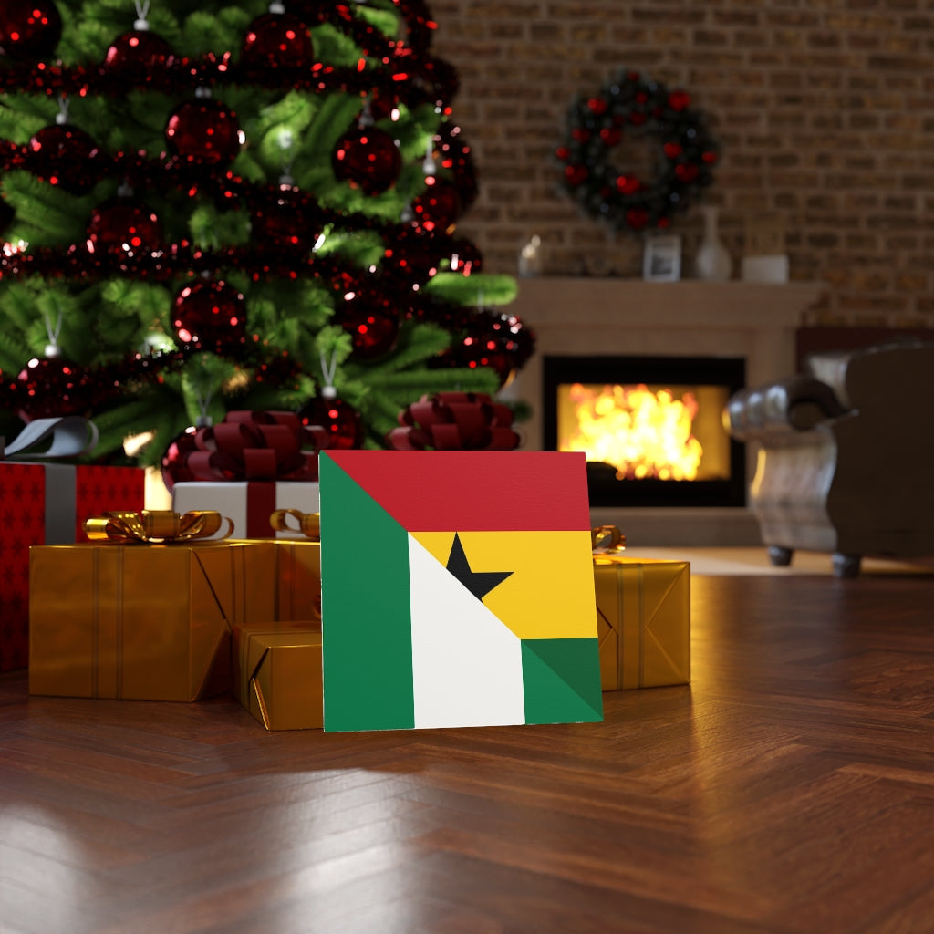 Nigerian Ghanaian Flag Canvas Gallery Wraps | Nigeria Ghana Naija