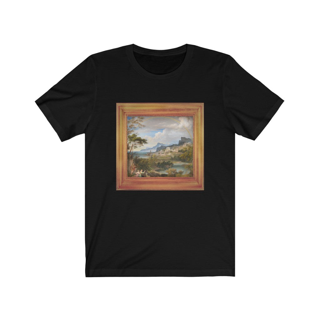 Heroic Landscape with Rainbow by Joseph Anton Koch |  Men Women T-Shirt