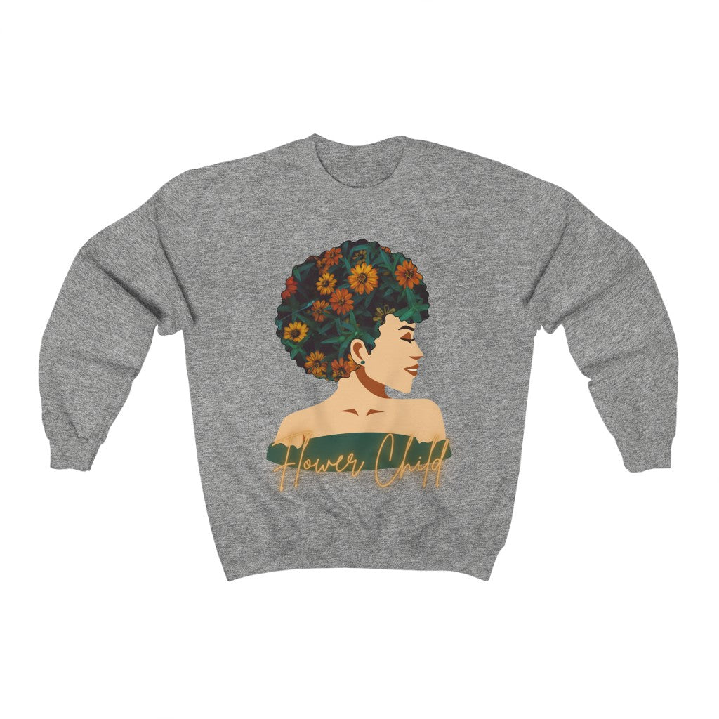 Flower Child Crewneck Sweatshirt | Earth Plant Lover Pullover