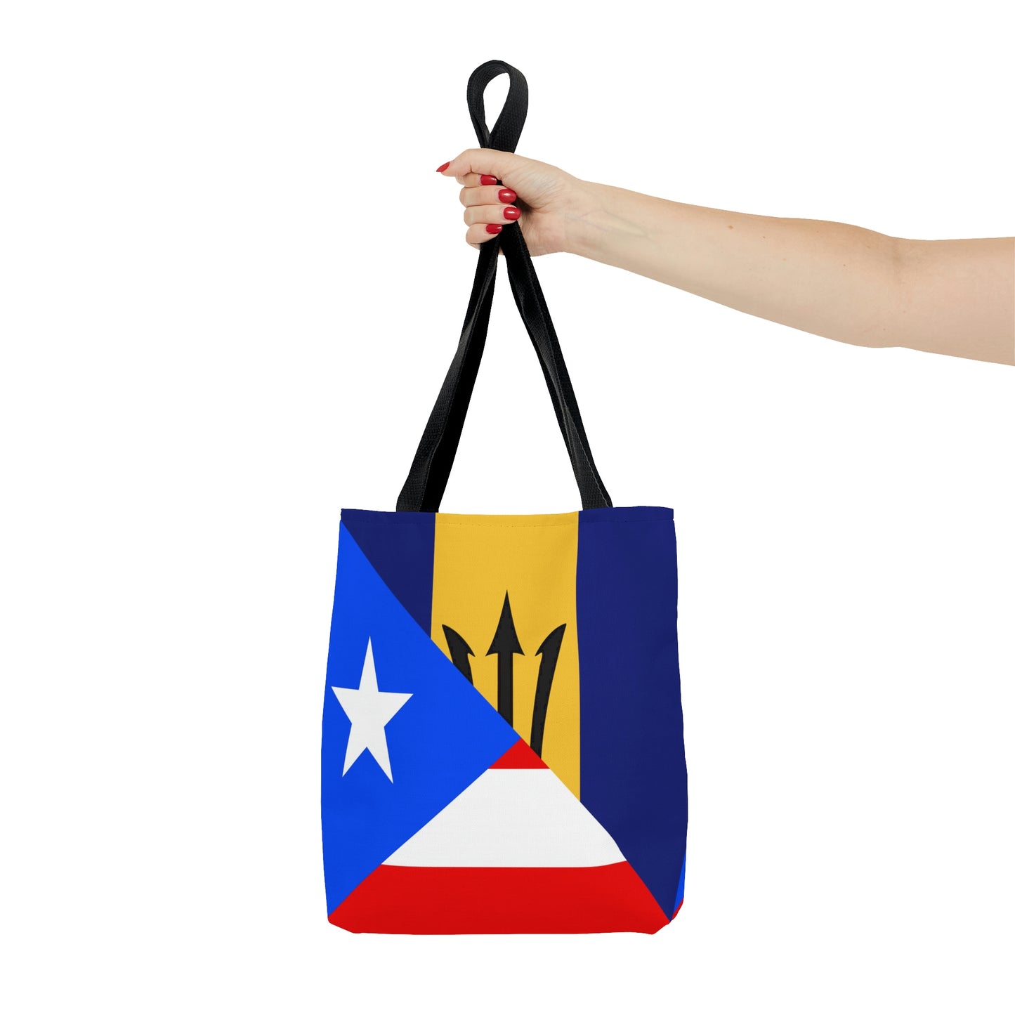 Bajan Puerto Rican Flag Puerto Rico Barbados Tote Bag | Shoulder Bag