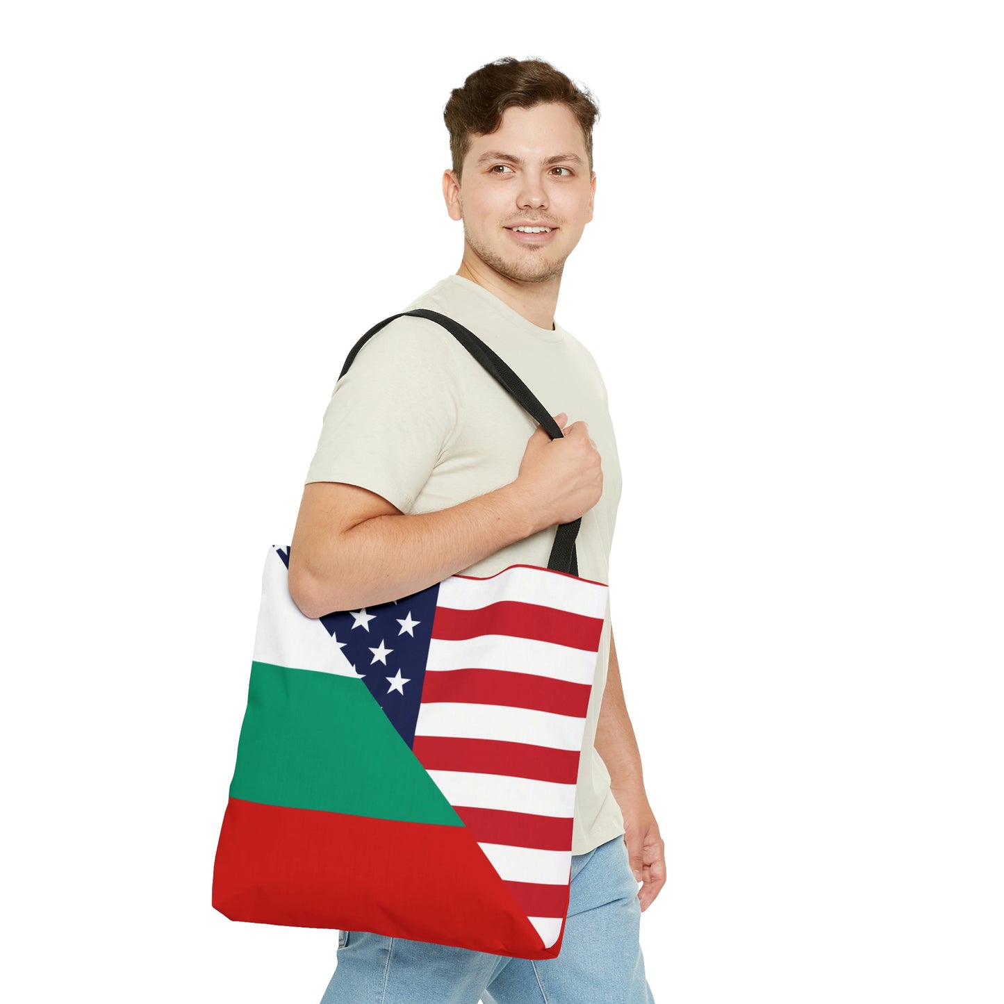 Bulgarian American Flag Bulgaria USA Tote Bag | Shoulder Bag