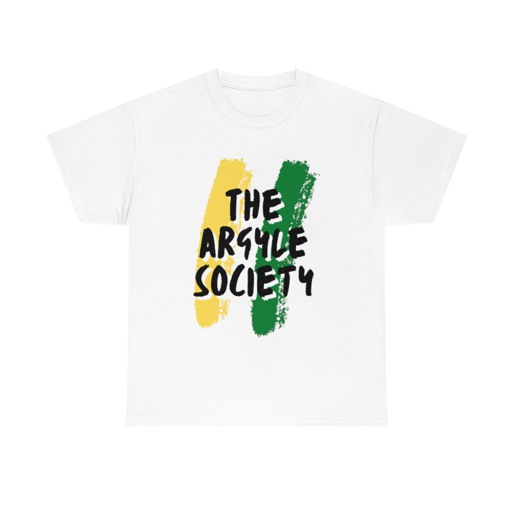 The Argyle Society Yellow Green Paint T-Shirt | Unisex TAS Tee