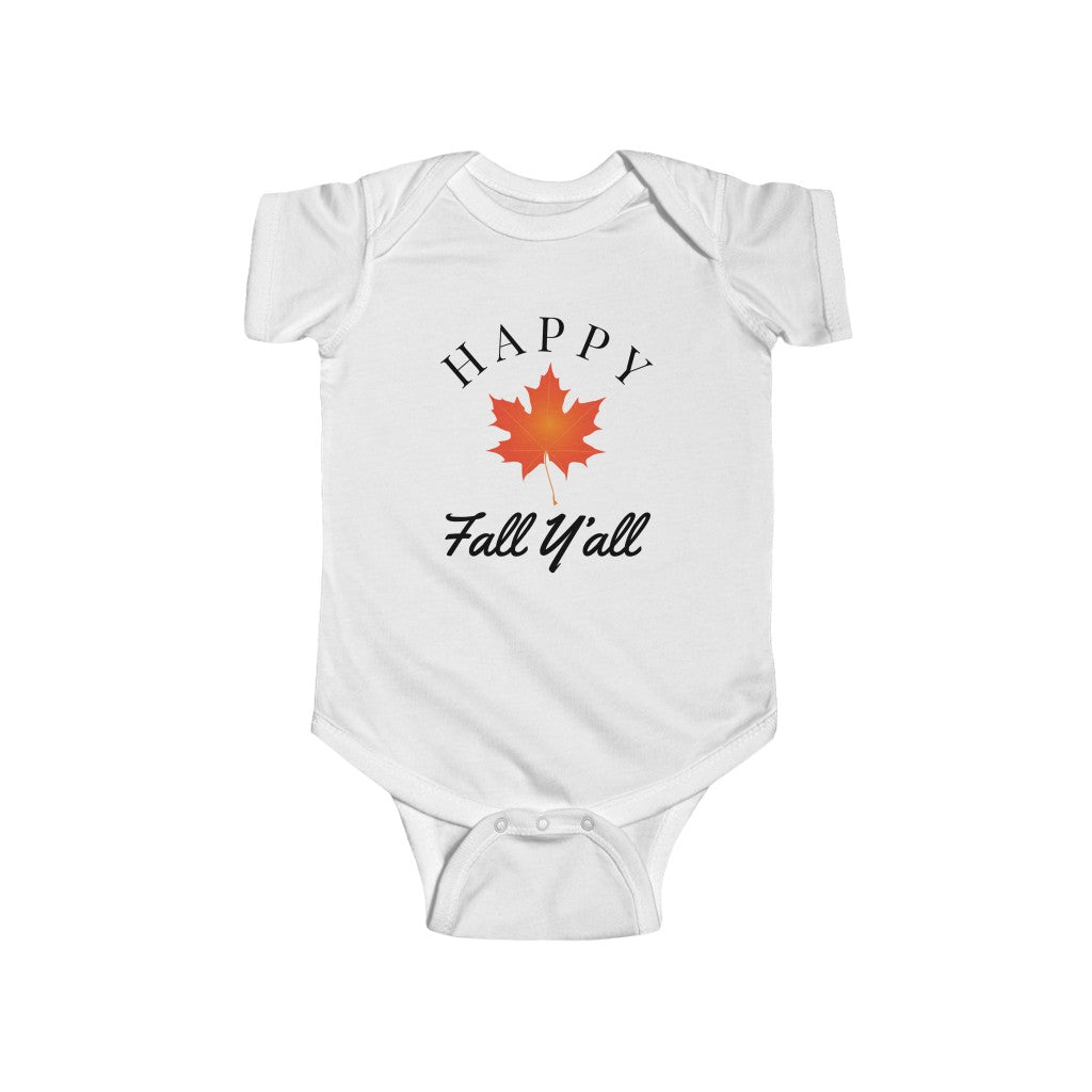 Happy Fall Y’all | Orange Leaf Newborn | Baby Boy Girl Autumn Leaves