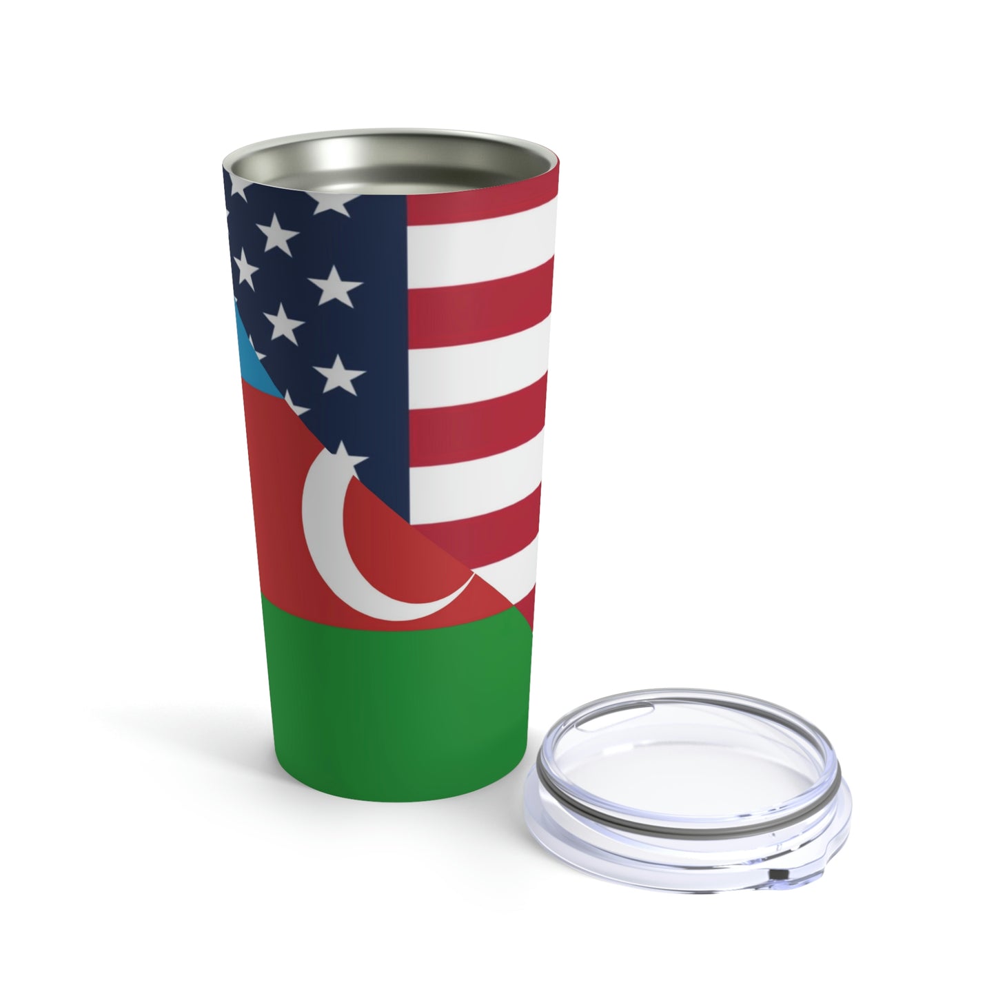 Azerbaijan American Flag USA Tumbler 20oz