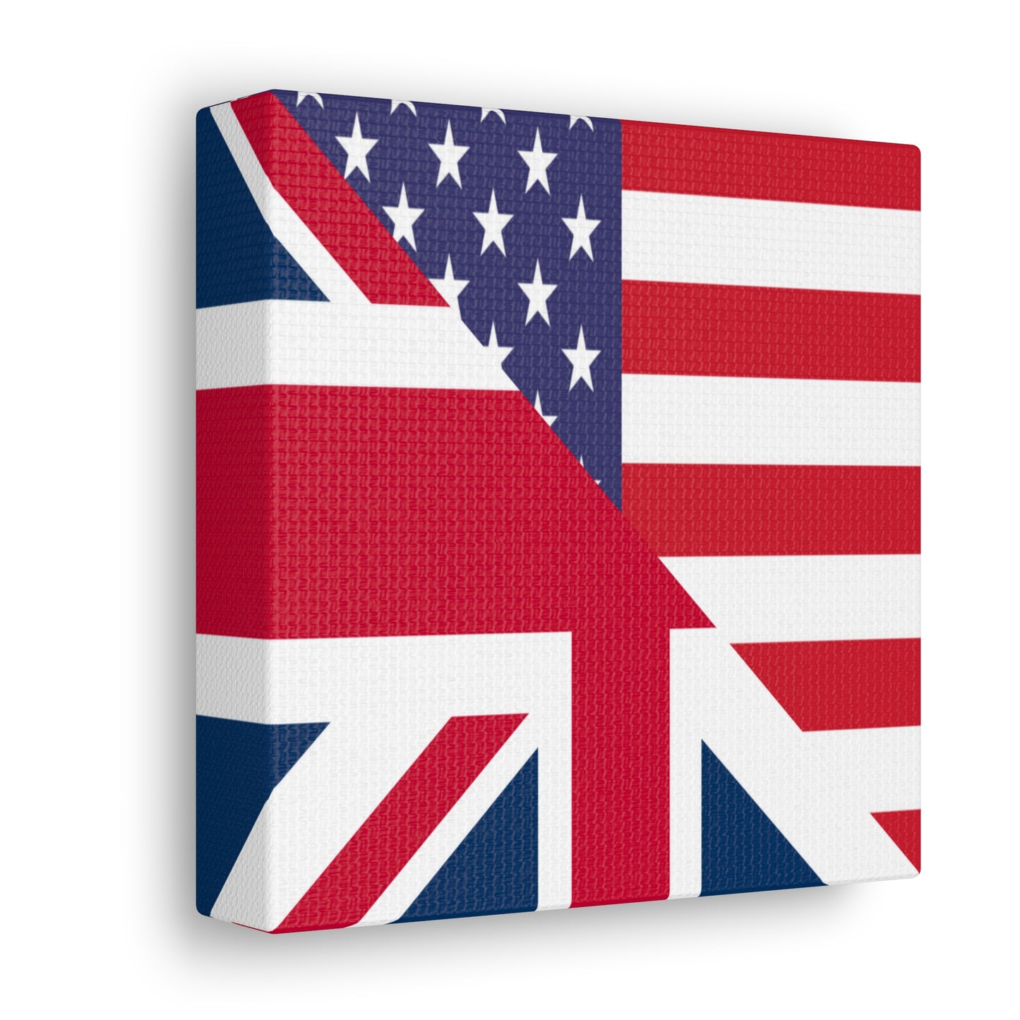 English American Flag United Kingdom USA Canvas Gallery Wraps | Wall Art