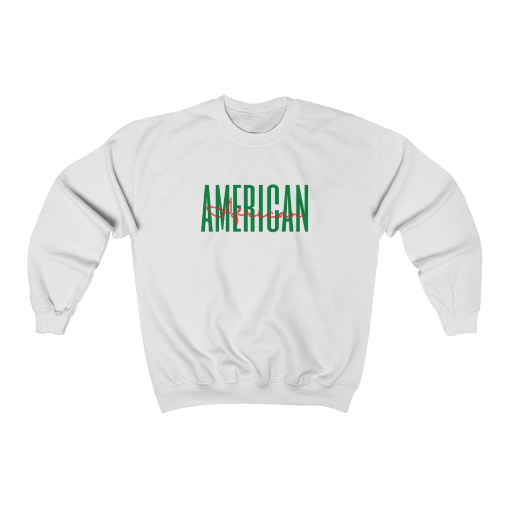 African American Color Text Sweatshirt | Unisex Black USA Pullover