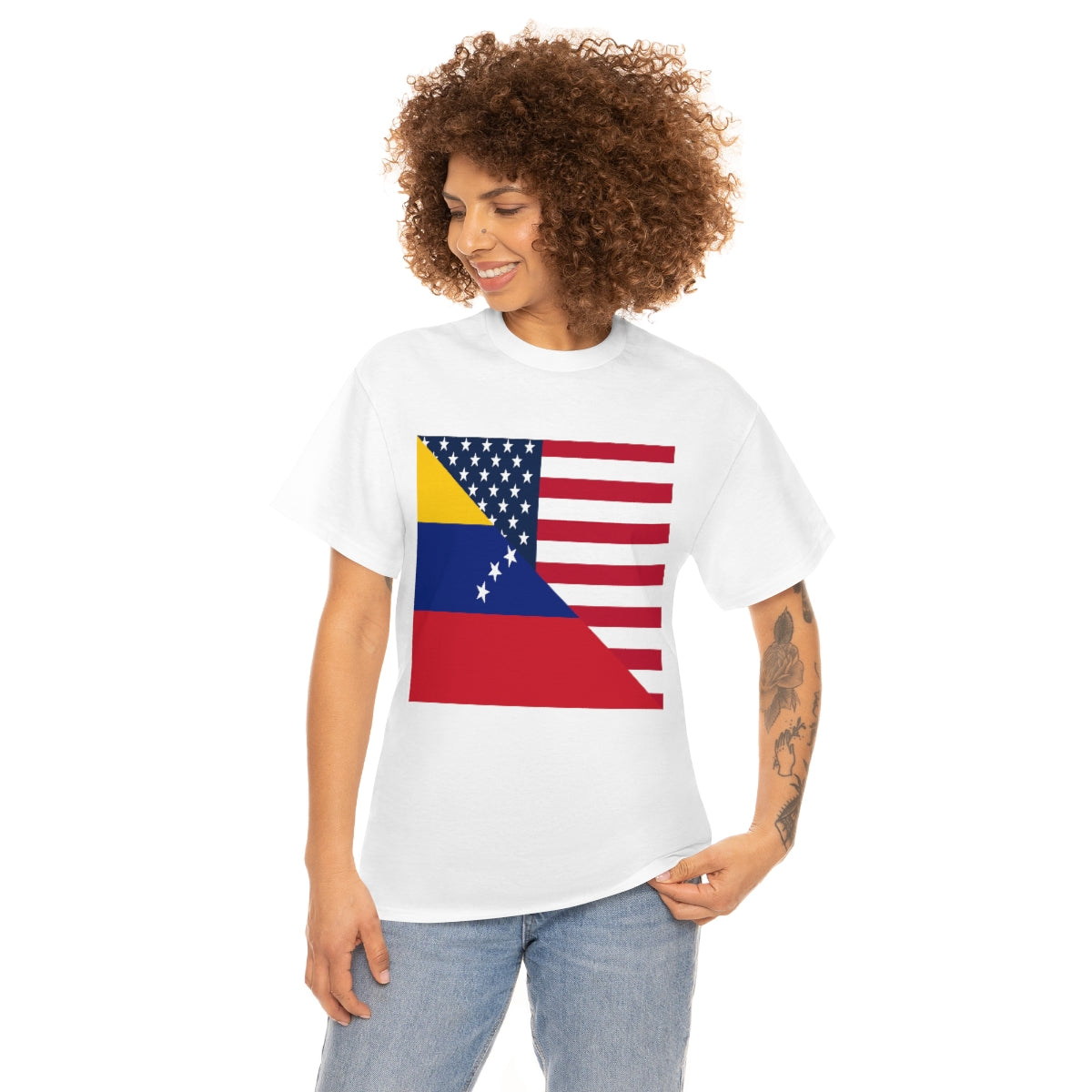 Venezuela American Flag Half Venezuelan USA T-Shirt | Unisex Tee Shirt