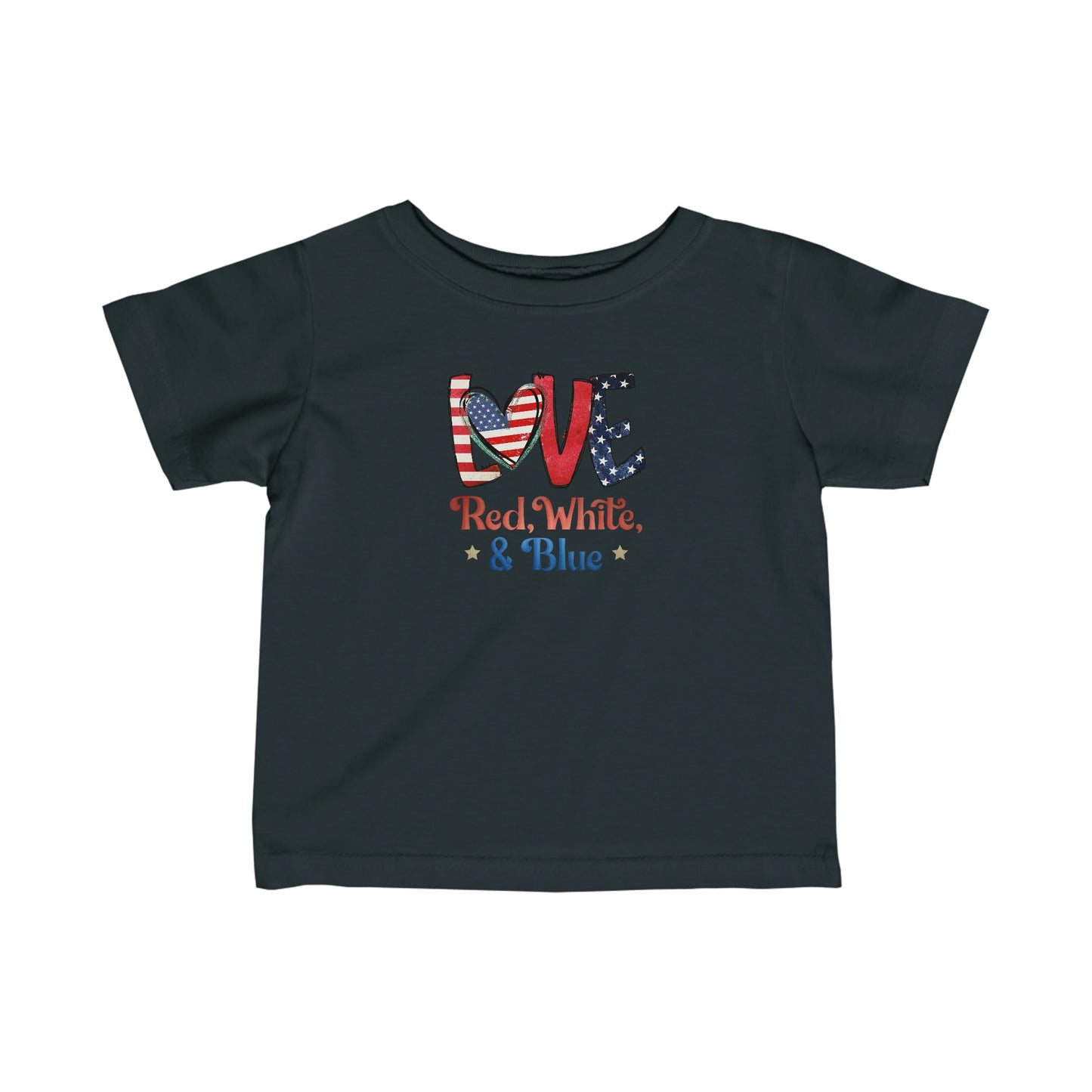 Toddler Love Red White And Blue Toddler Tee Shirt