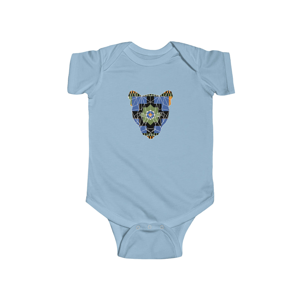 Tribal Panther Head Animal Baby Bodysuit | Newborn Boy Girl