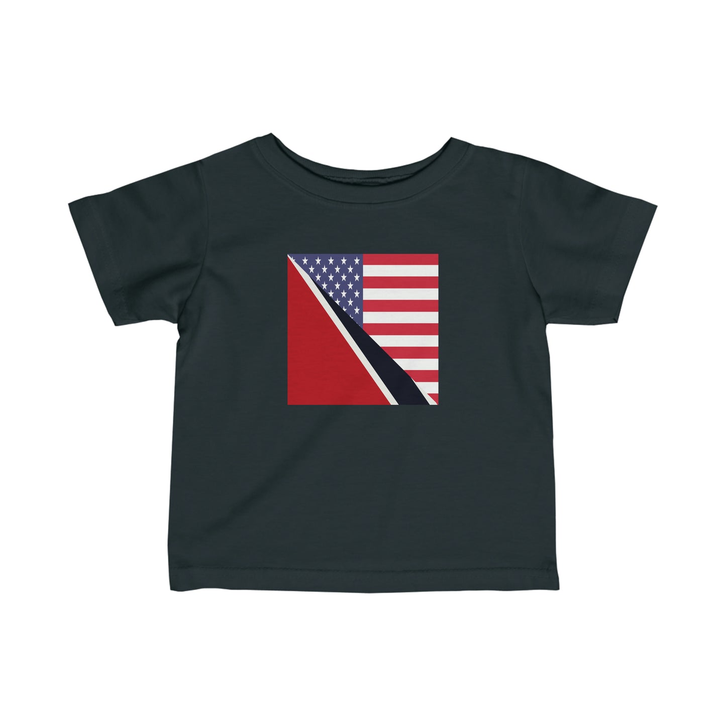 Infant Trinidad American Flag Trini USA Toddler Tee Shirt