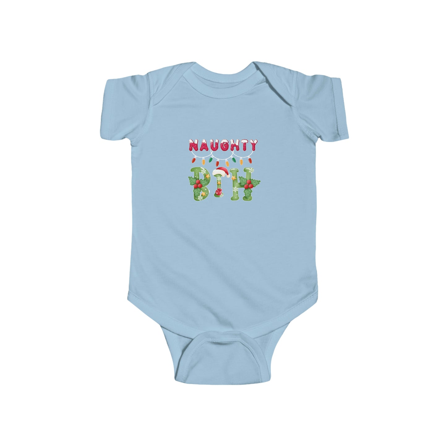 Naughty Bih Christmas Gift Baby Bodysuit | Newborn Boy Girl