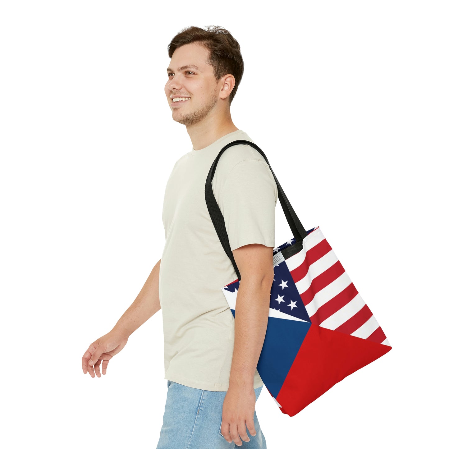 Czech Republic American Flag Czechia USA  Tote Bag | Shoulder Bag