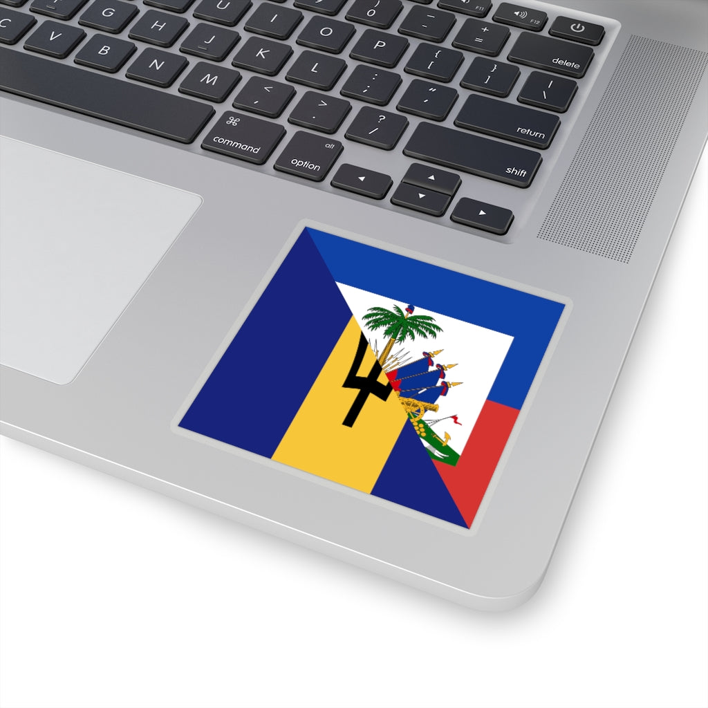 Barbados Haiti Flag Sticker | Bajan Haitian Stickers