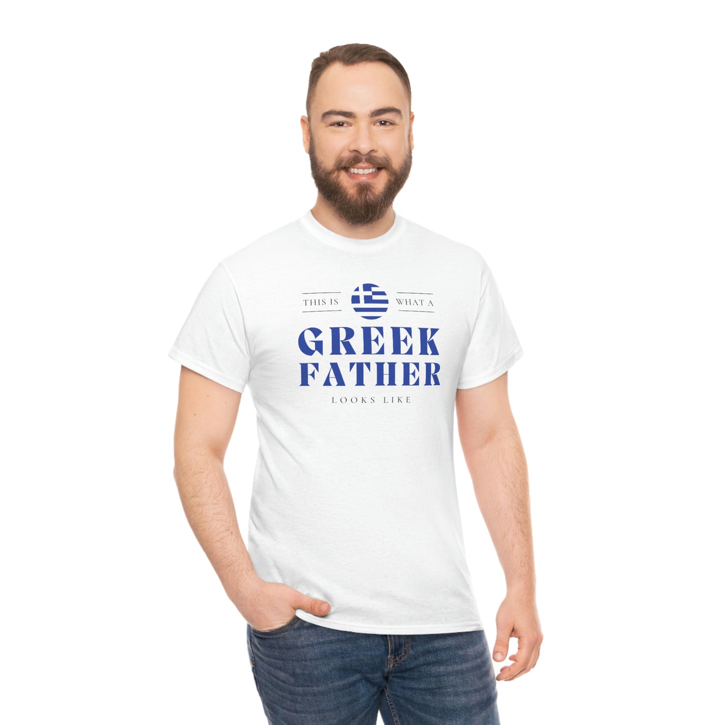 Greek Father Looks Like Fathers Day Greece Dad T-Shirt | Unisex Tee Shirt