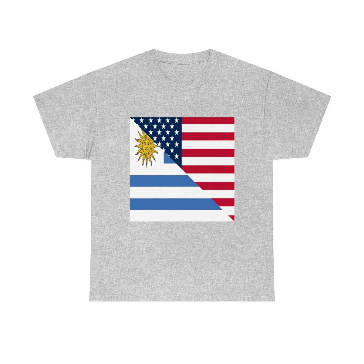 Uruguay American Flag Half Uruguayan USA T-Shirt | Unisex Tee Shirt