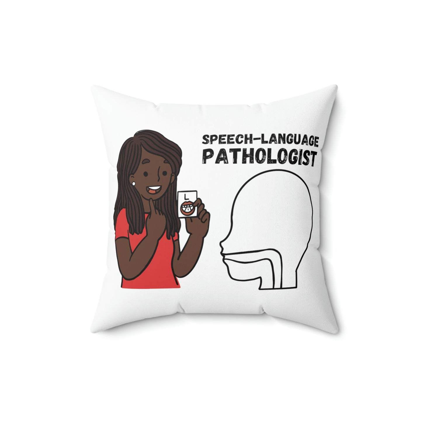 SLP Speech-Language Pathologist Image Spun Polyester Square Pillow