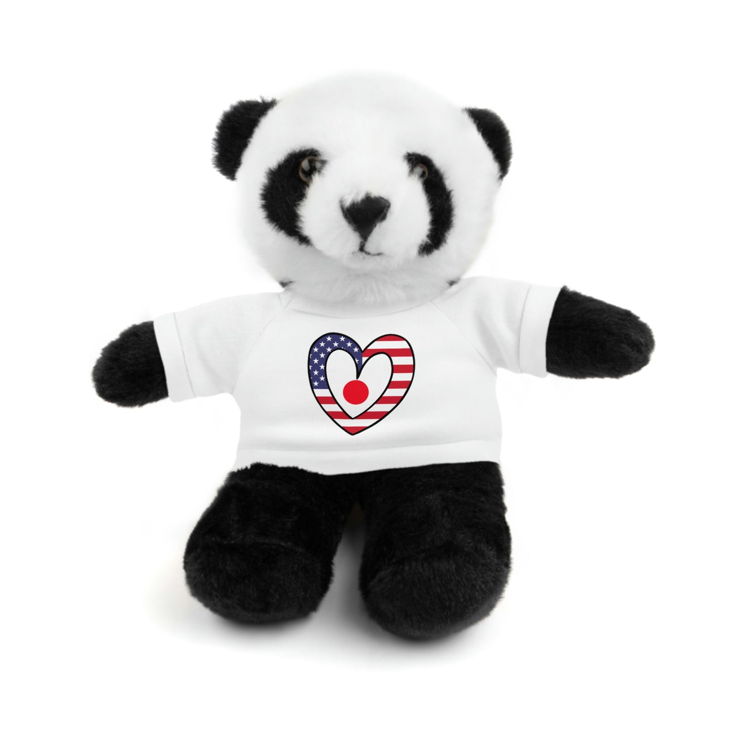 Japanese American Valentines Day Gift Stuffed Animal | Japan USA Flag Toy