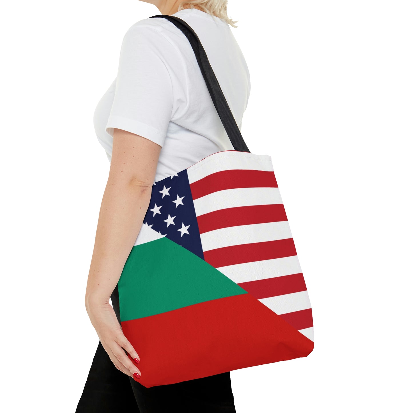 Bulgarian American Flag Bulgaria USA Tote Bag | Shoulder Bag