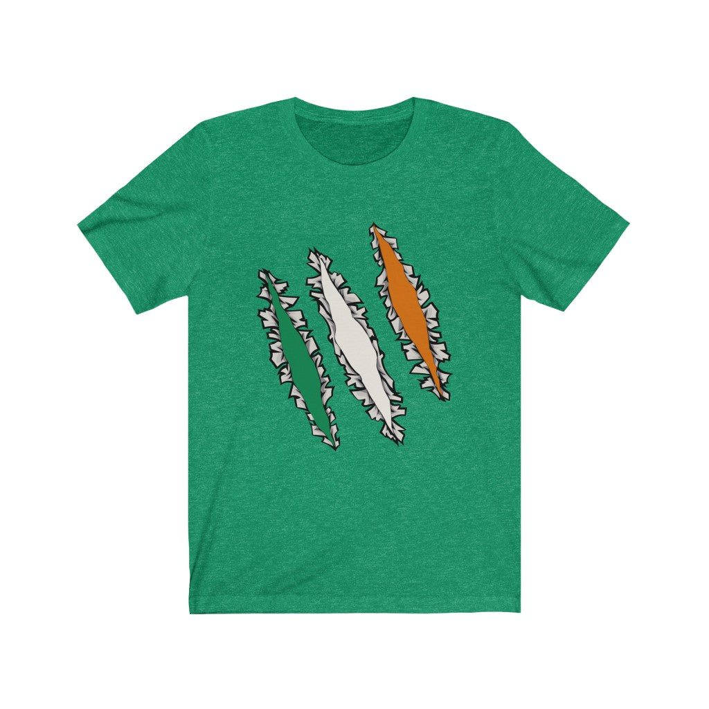 Slashed Irish Flag Shirt | Ireland Tee Men Women Clothing