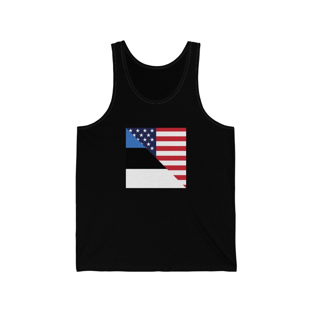 Estonian American Flag Tank Top | Unisex Estonia Men Women Apparel