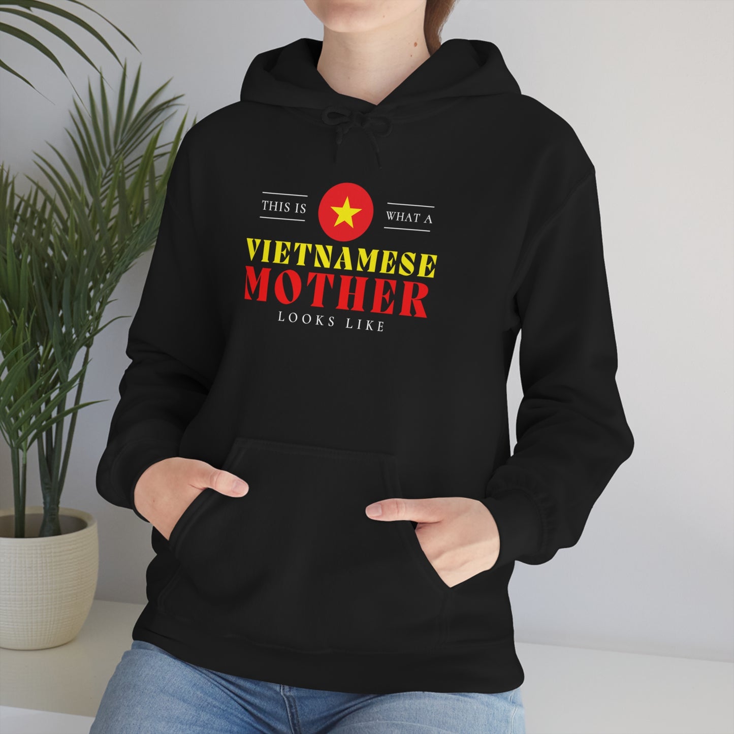 Vietnamese Mother Looks Like Vietnam Flag Mothers Day Hoodie | Unisex Pullover Hooded Sweatshirt