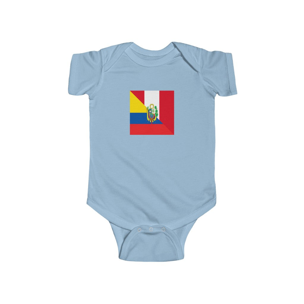 Peruvian Ecuadorian Flag Baby Bodysuit | Ecuador Peru Newborn Clothes