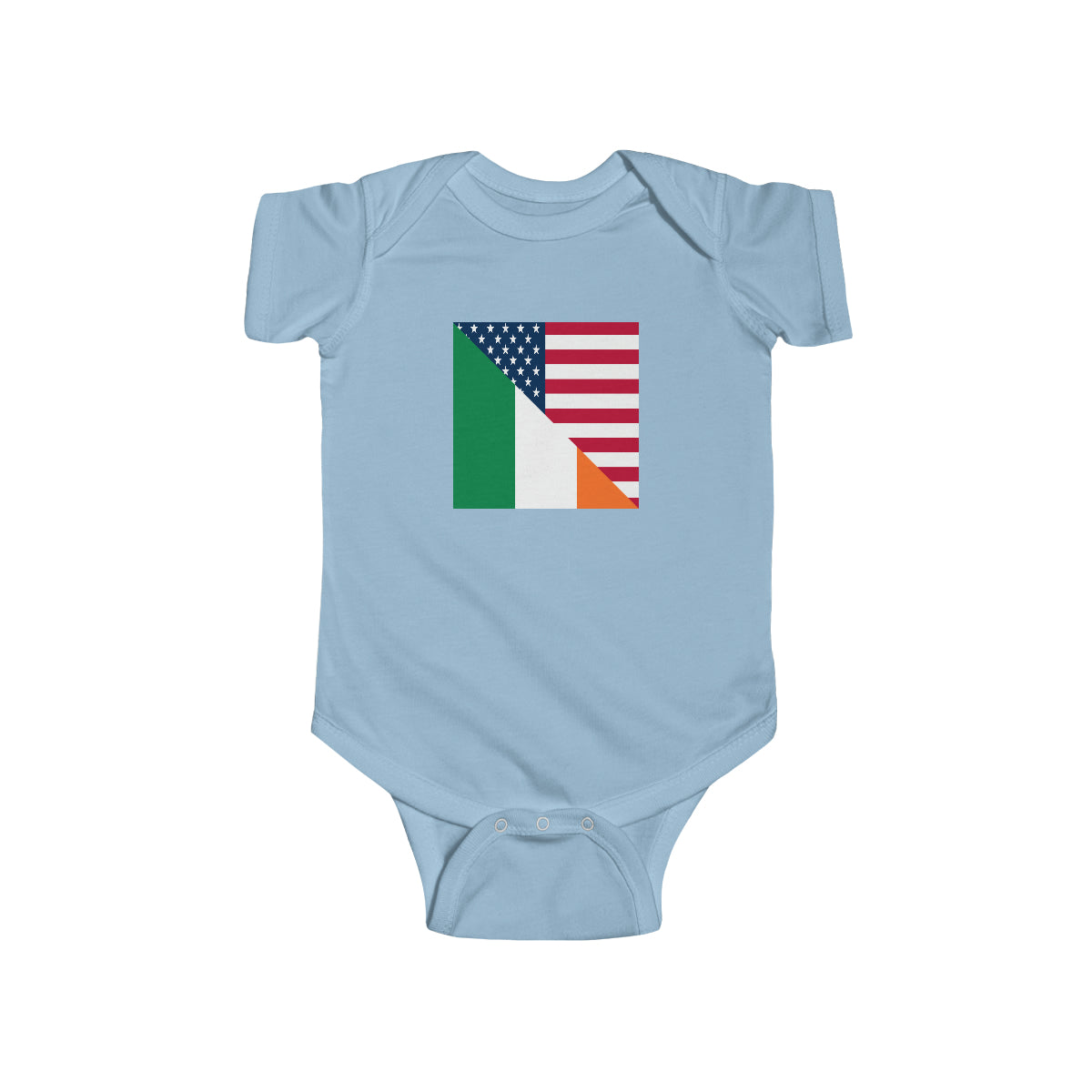 Irish American Flag Half Ireland USA Baby Bodysuit | Newborn Boy Girl