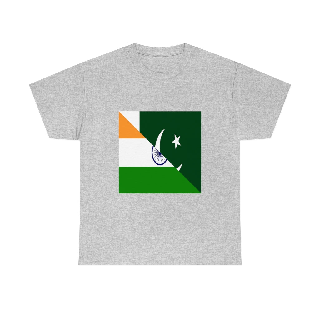 Indian Pakistani Flag Tee Shirt | Pakistan India Tshirt