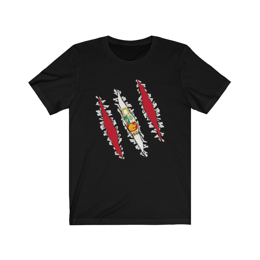 Slashed Peruvian Flag Shirt | Peru Tee Men Women Clothing