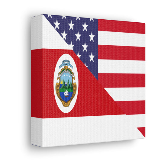 Costa Rican American Flag USA Canvas Gallery Wraps | Wall Art