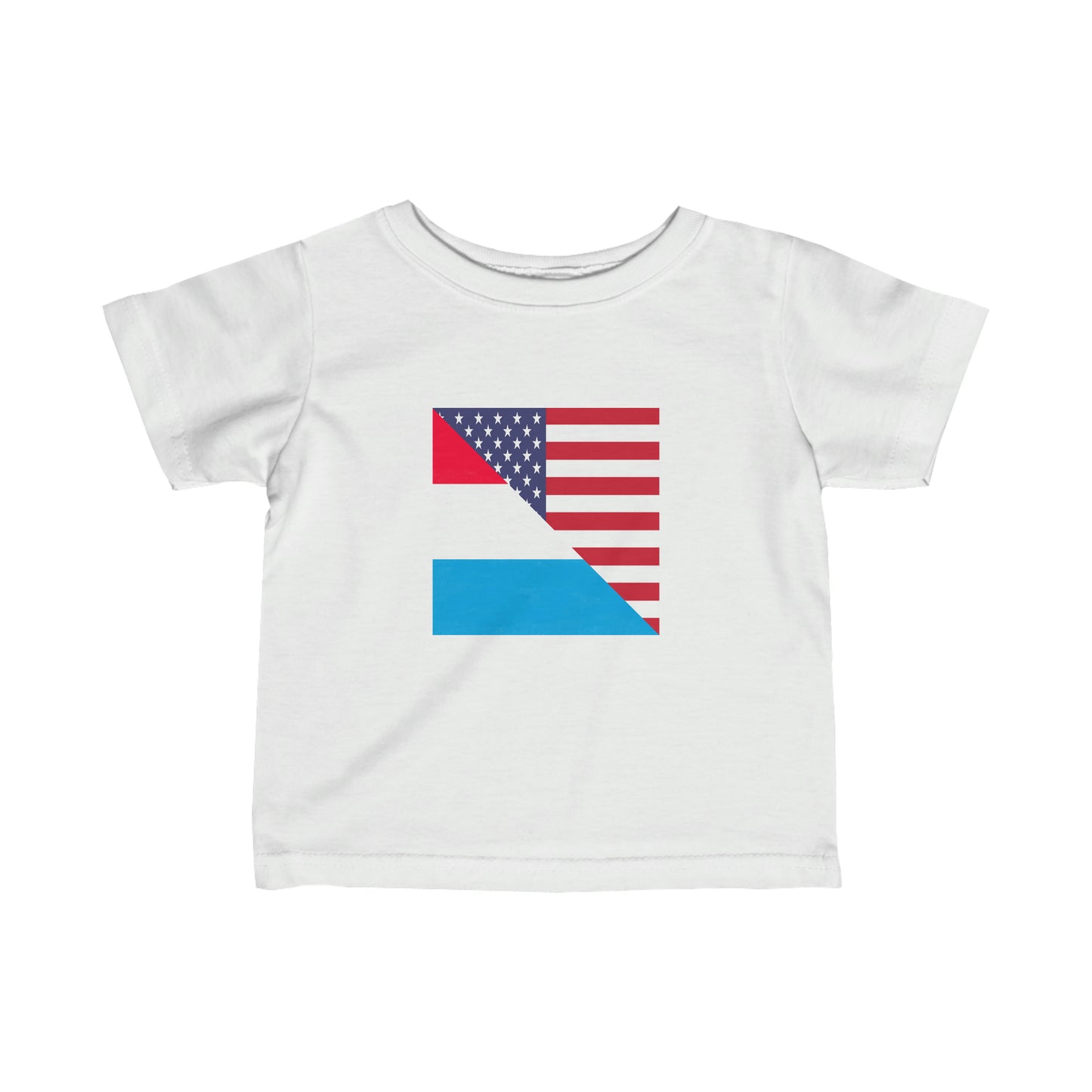 Infant Luxembourg American Flag Luxembourger USA Toddler Tee Shirt