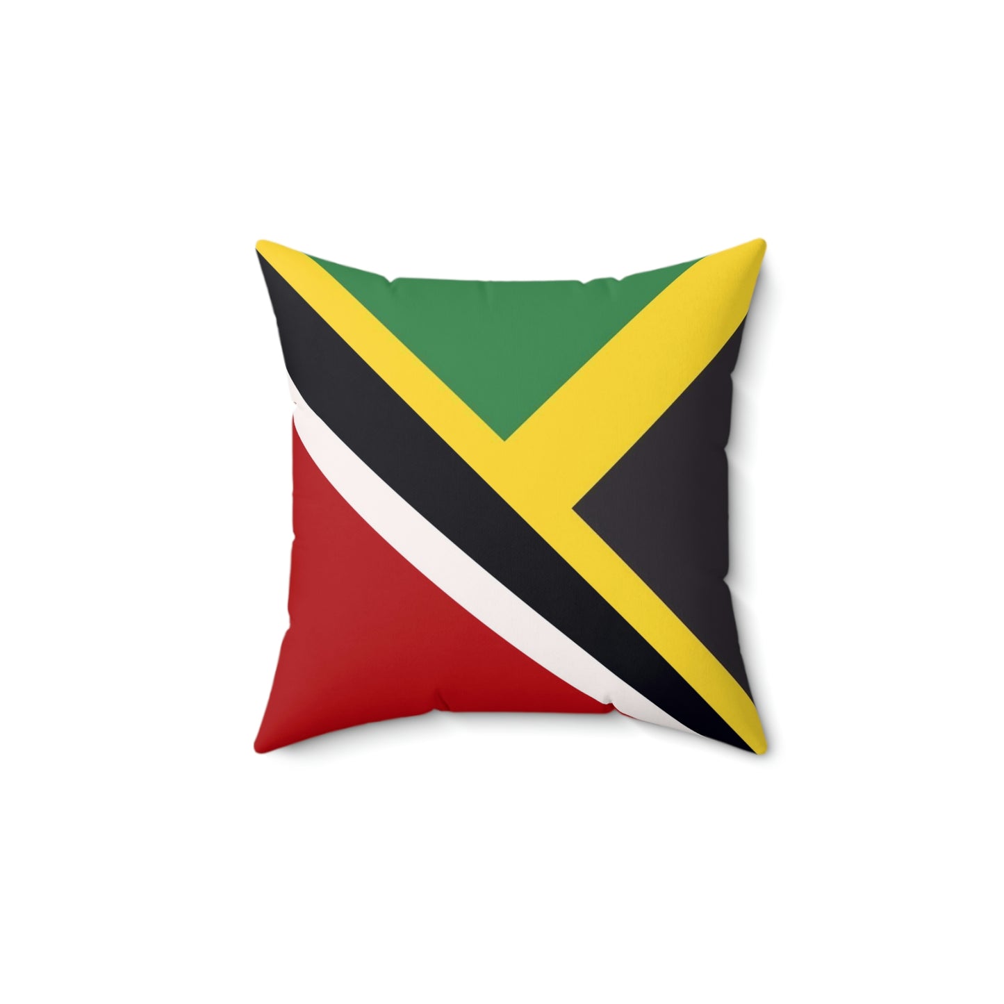 Trini Jamaican Flag | Trinidad Jamaica Flag Spun Polyester Square Pillow